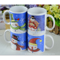 Nueva taza de cerámica caliente del coffe de la Navidad de la venta Haonai 11oz de la llegada 2016 con la manija